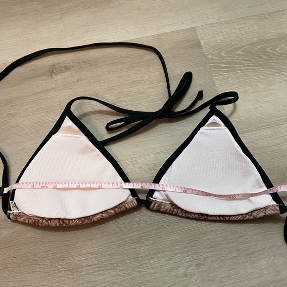Tan and Black Logo Bikini Top - Picture 7 of 8